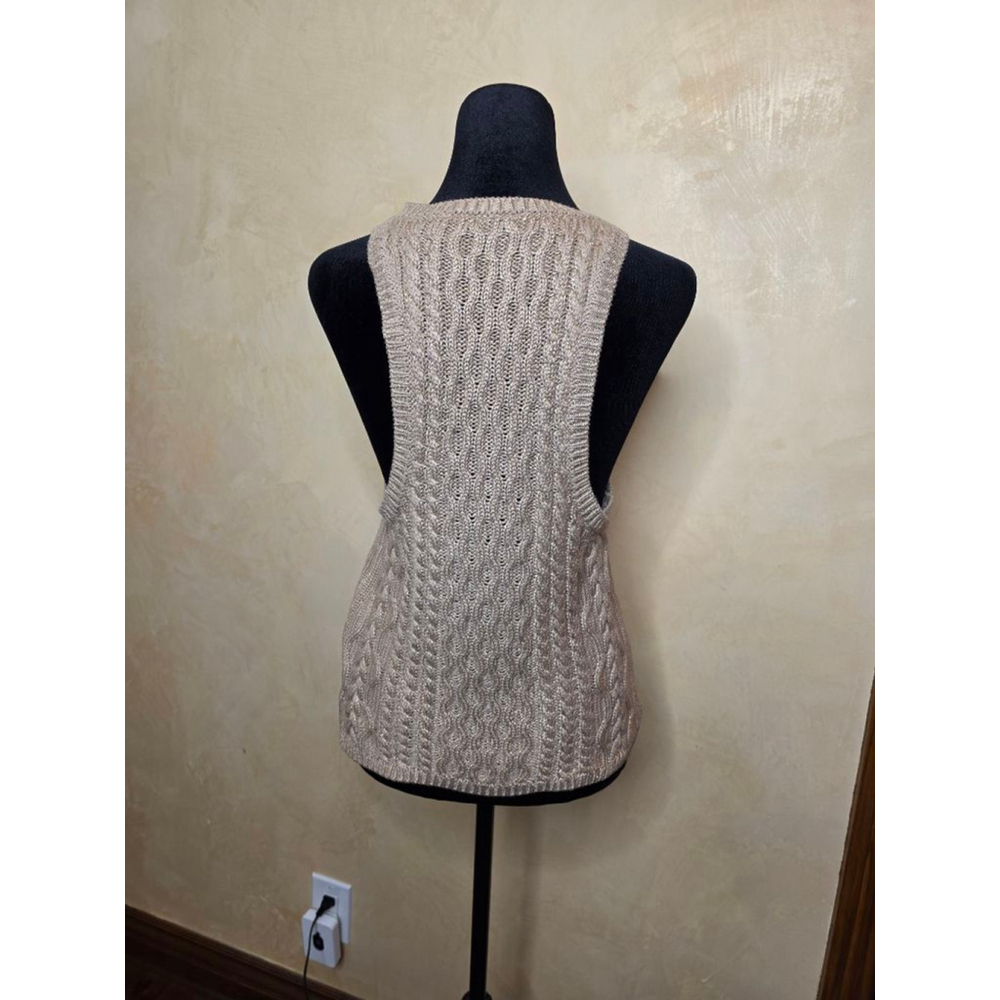 Free People Beige Cable Knit Tank Top S - Picture 3 of 7